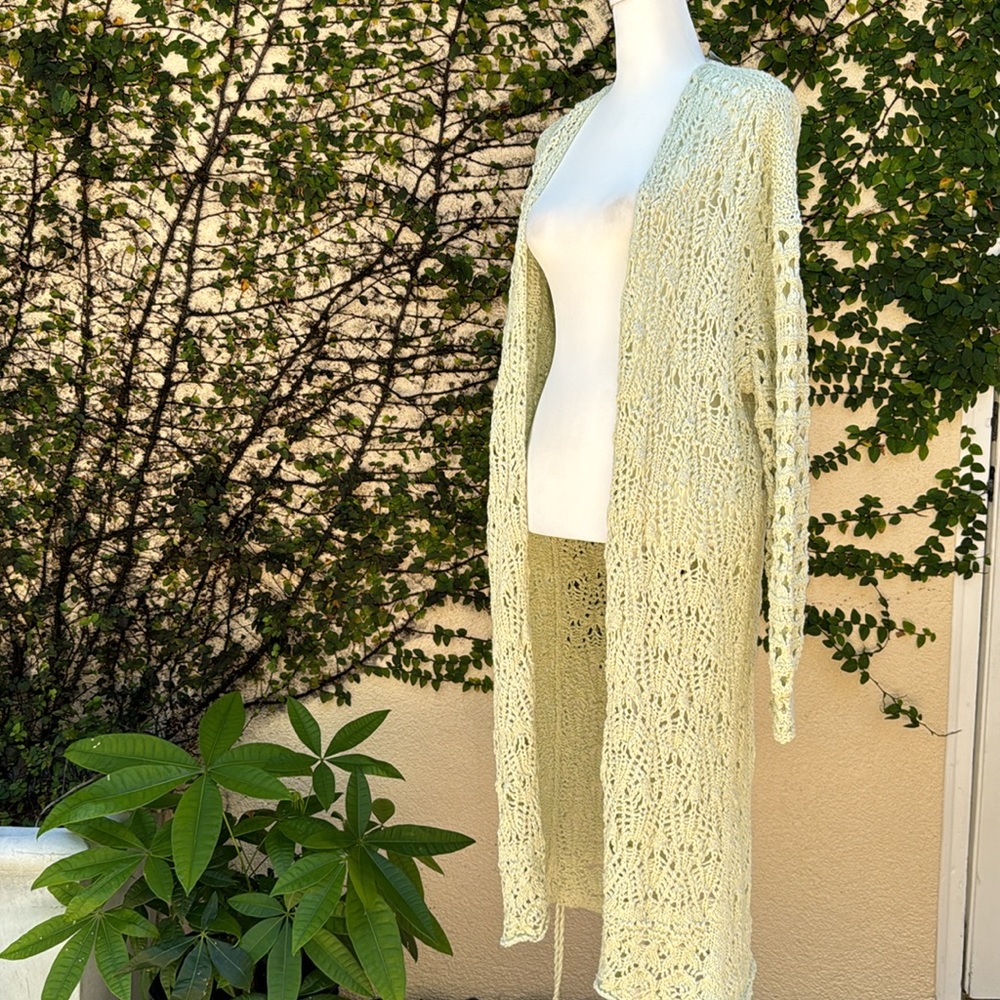 Free People Women Sweet Talker Cardigan Sweater Jacket Honeydew Green - Picture 6 of 10